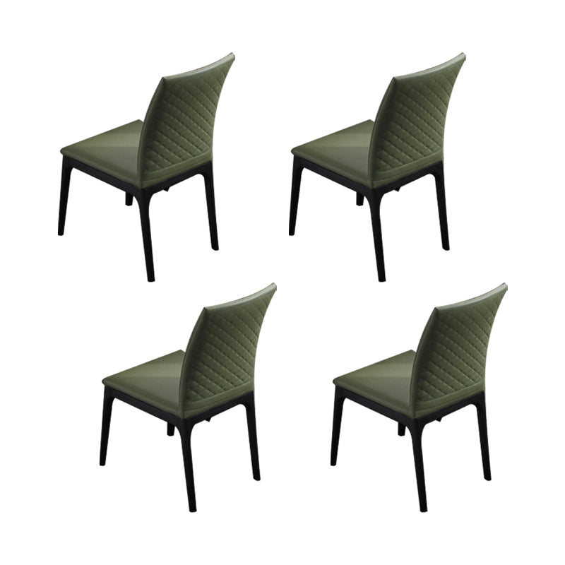 Contemporary Dining Chairs Upholstered Chairs with Wood Base
