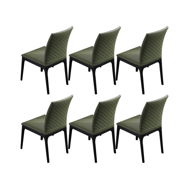 Contemporary Dining Chairs Upholstered Chairs with Wood Base