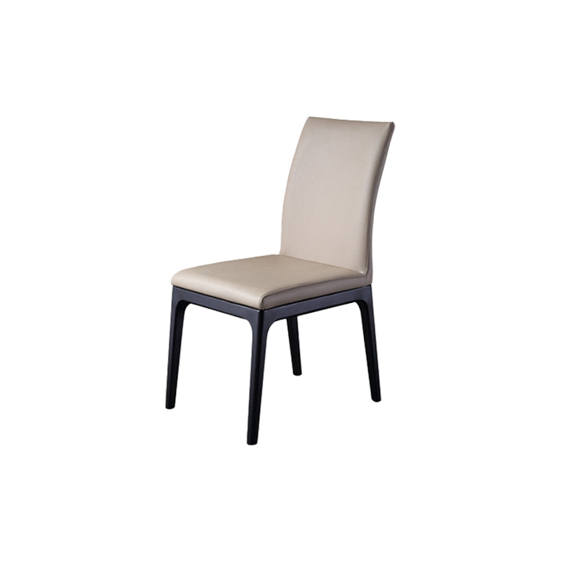 Contemporary Dining Chairs Upholstered Chairs with Wood Base