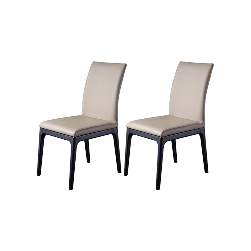 Contemporary Dining Chairs Upholstered Chairs with Wood Base