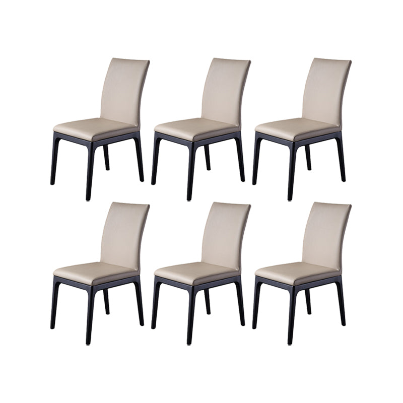 Contemporary Dining Chairs Upholstered Chairs with Wood Base