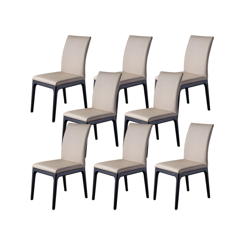 Contemporary Dining Chairs Upholstered Chairs with Wood Base