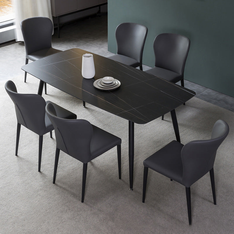 Faux Leather Kitchen Dining Chairs Wingback Parsons Dining Chairs