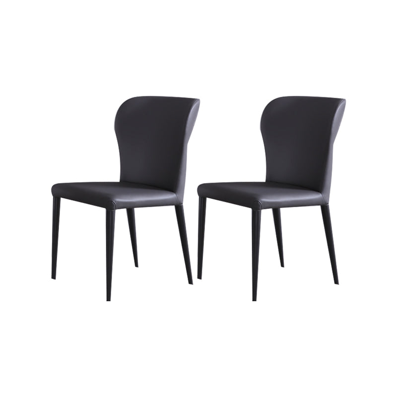 Faux Leather Kitchen Dining Chairs Wingback Parsons Dining Chairs