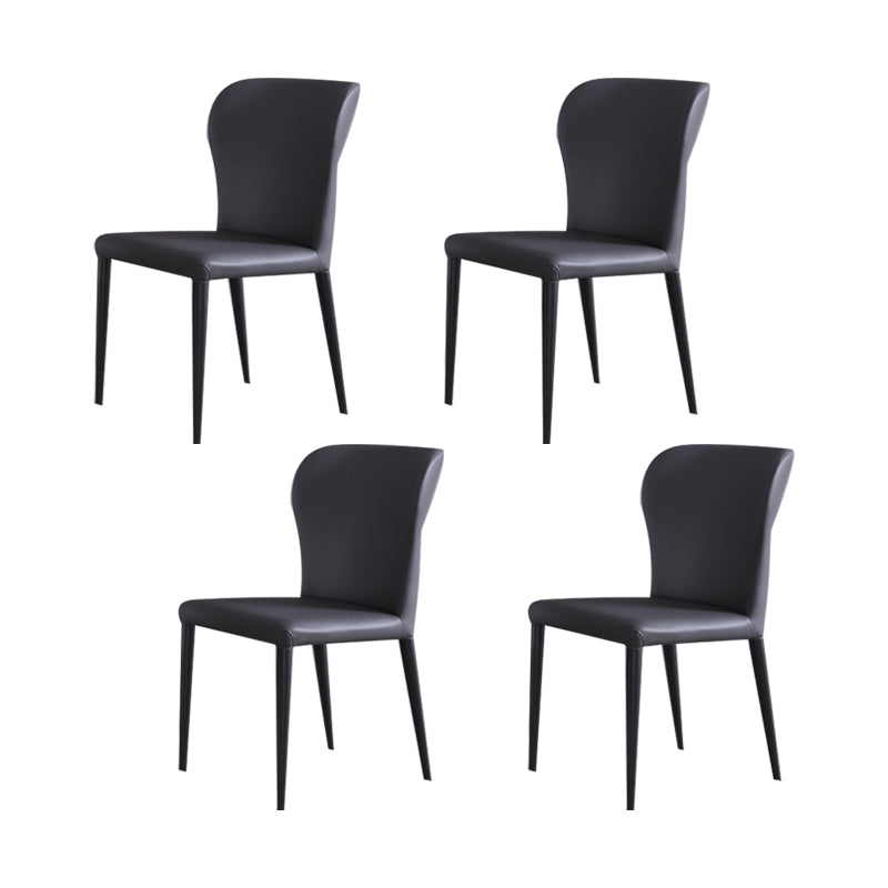 Faux Leather Kitchen Dining Chairs Wingback Parsons Dining Chairs