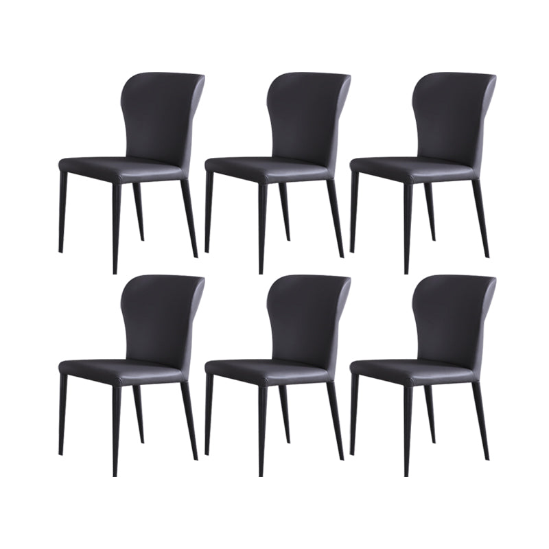Faux Leather Kitchen Dining Chairs Wingback Parsons Dining Chairs