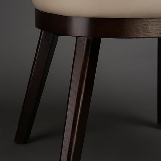 Contemporary Dining Chairs Upholstered Chairs with Solid Wood Base