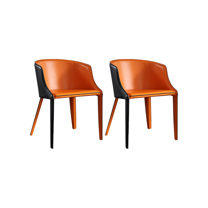 Faux Leather Kitchen Dining Side Chairs Contemporary Metal Side Chairs