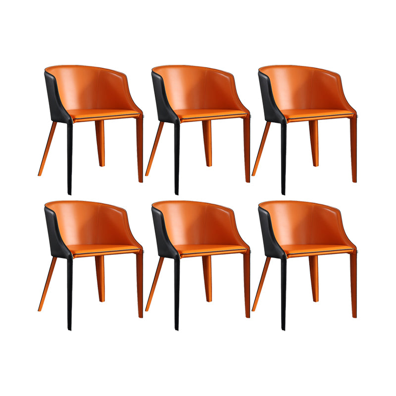 Faux Leather Kitchen Dining Side Chairs Contemporary Metal Side Chairs