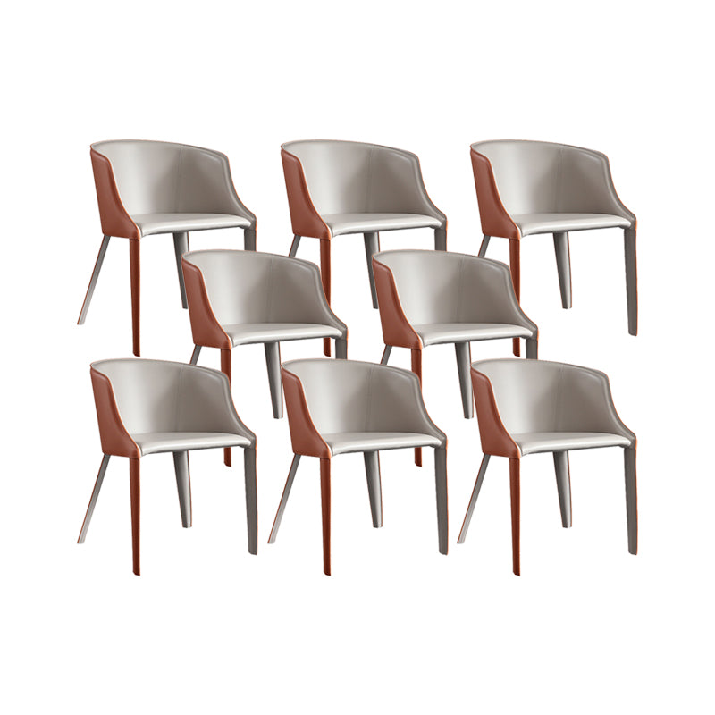 Faux Leather Kitchen Dining Side Chairs Contemporary Metal Side Chairs