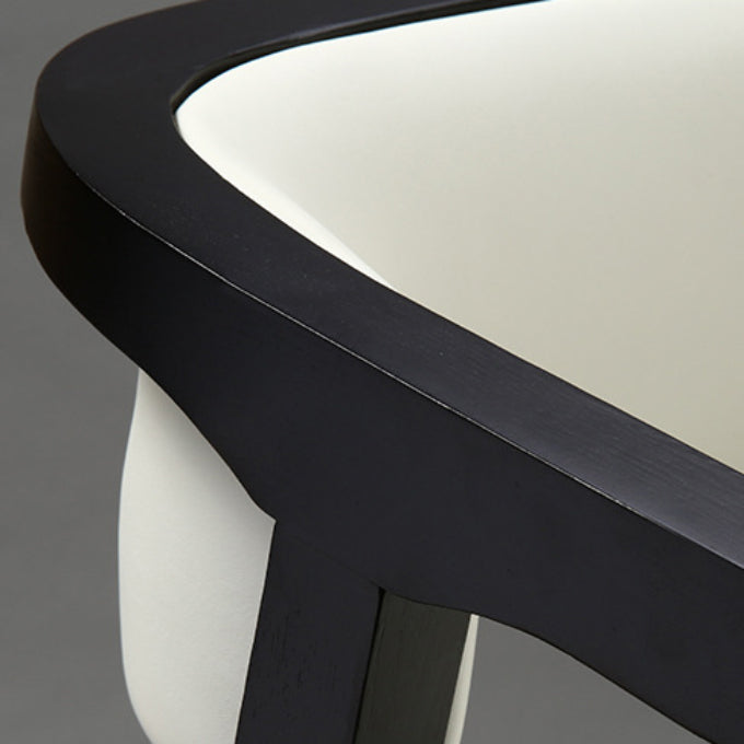 Open Back Kitchen Dining Chairs Upholstered Chairs with Solid Wood Base