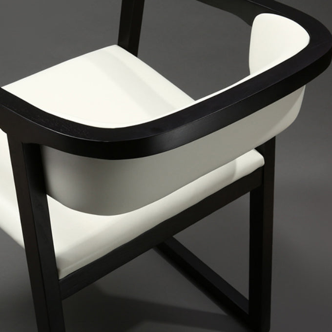 Open Back Kitchen Dining Chairs Upholstered Chairs with Solid Wood Base