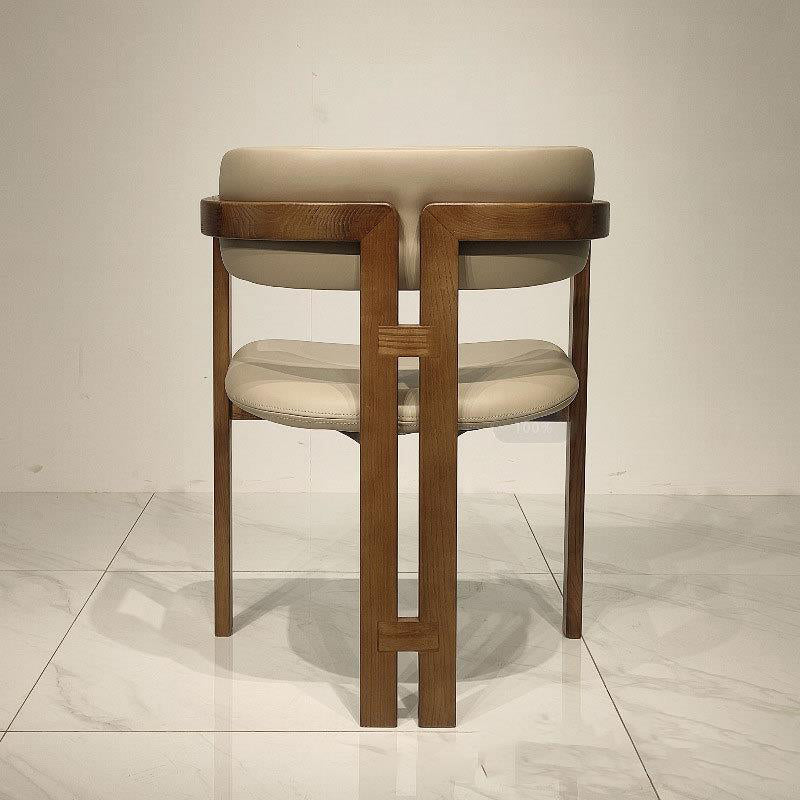 Upholstered Dining Chairs Contemporary Arm Chairs with Wood Base