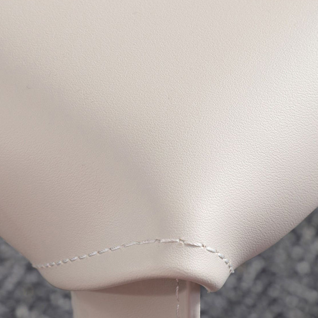 Contemporary Faux Leather Dining Chairs Armless Chairs with Metal Base