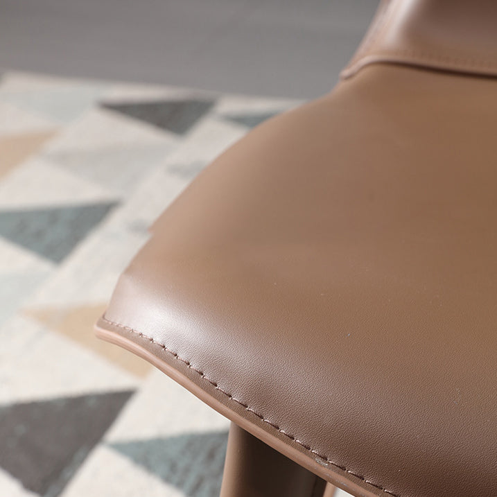 Faux Leather Dining Chairs Contemporary Arm Chairs with Metal Base