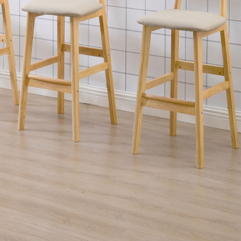 Low Back Dining Stool Rubberwood Armless Bar Stool with Wood Base
