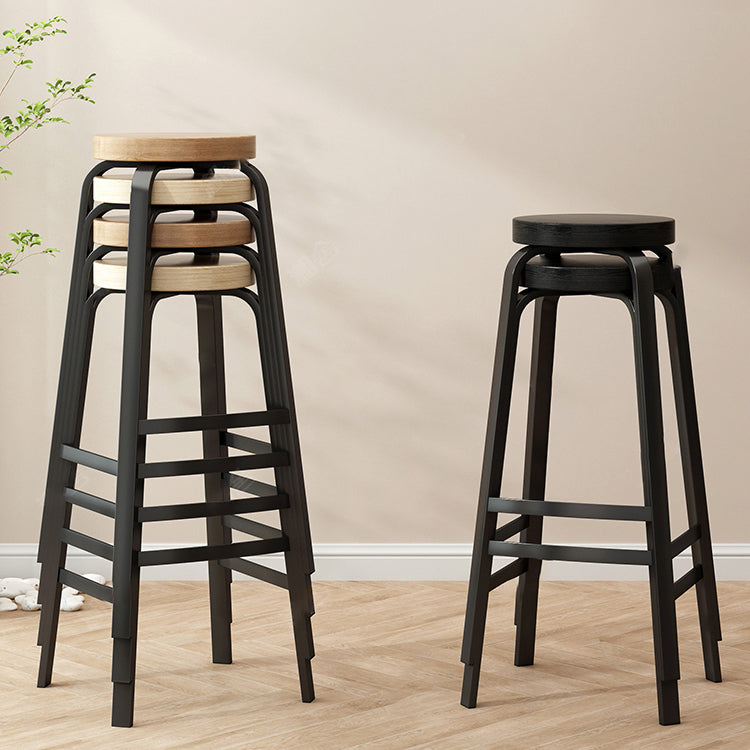 Modern Stackable Counter Height Stools Backless Bar Stools for Restaurant