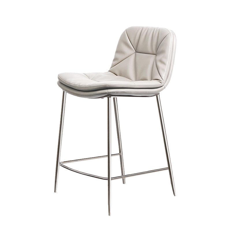 Glam Style Counter Stool Faux Leather Counter-height Stool for Indoor