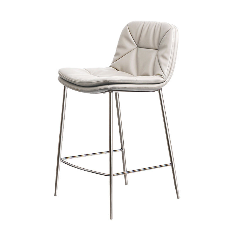 Glam Style Counter Stool Faux Leather Counter-height Stool for Indoor
