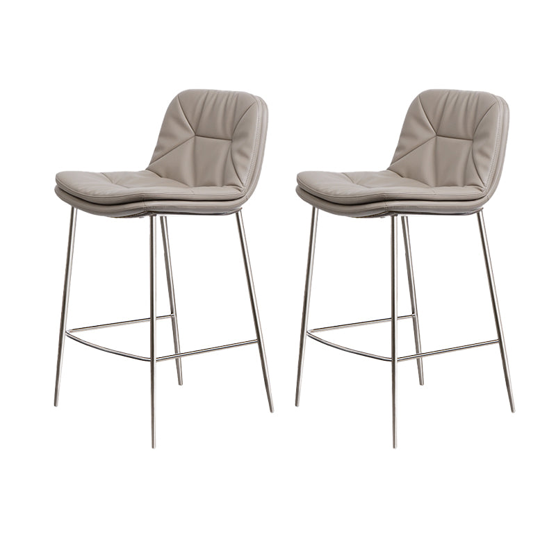 Glam Style Counter Stool Faux Leather Counter-height Stool for Indoor