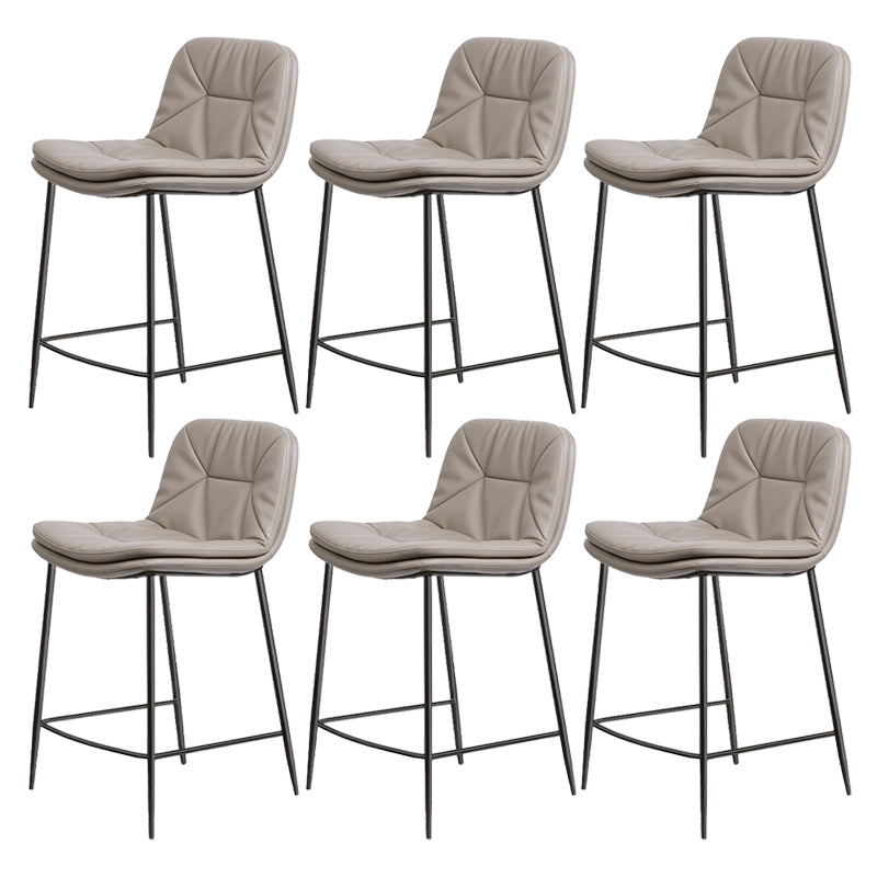 Glam Style Counter Stool Faux Leather Counter-height Stool for Indoor