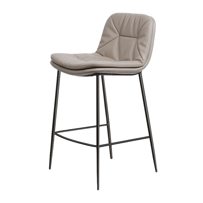 Glam Style Counter Stool Faux Leather Counter-height Stool for Indoor
