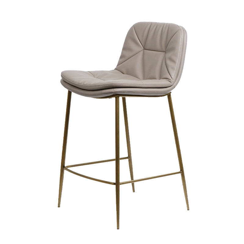 Glam Style Counter Stool Faux Leather Counter-height Stool for Indoor