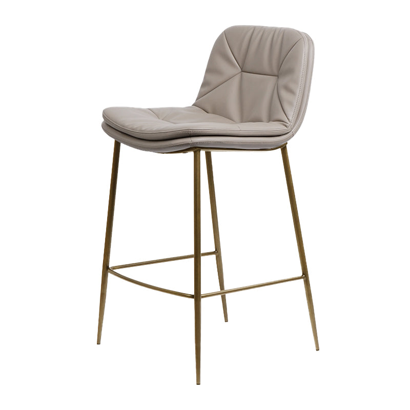 Glam Style Counter Stool Faux Leather Counter-height Stool for Indoor