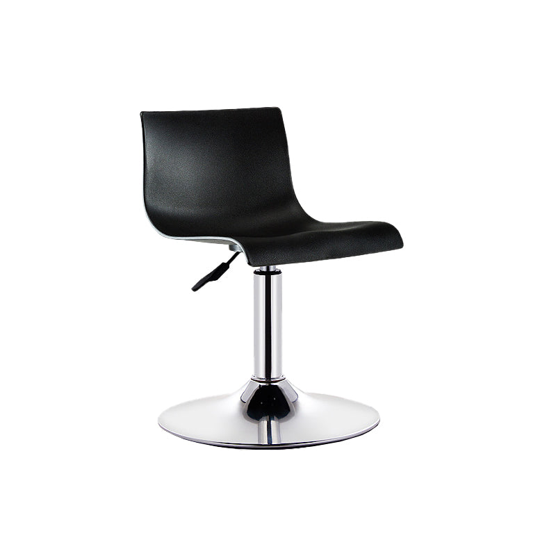 Low Back Dining Stools Adjustable Height Bar Stools with Metal Base
