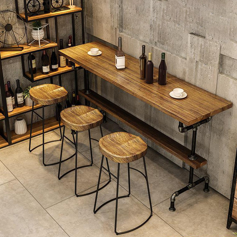 1/4/7 Pieces Counter Height Pub Set Industrial Wood Counter Set
