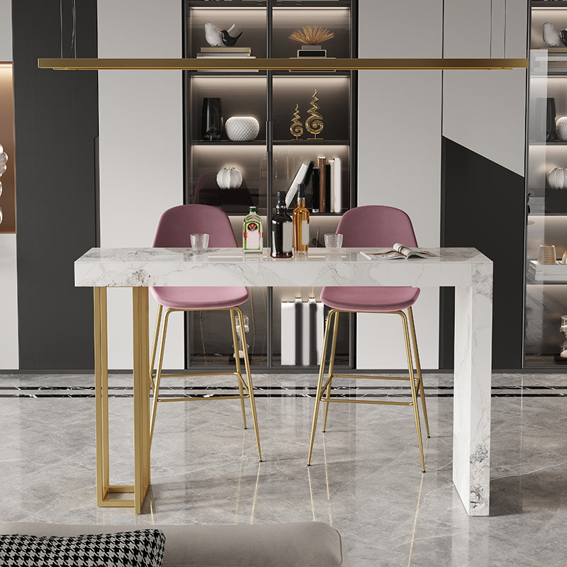 Sintered Stone Bistro Bar Table Rectangle Bar Table for Living Room