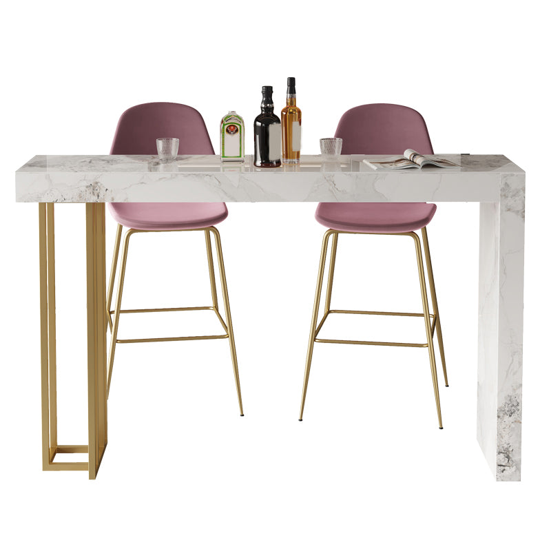 Sintered Stone Bistro Bar Table Rectangle Bar Table for Living Room