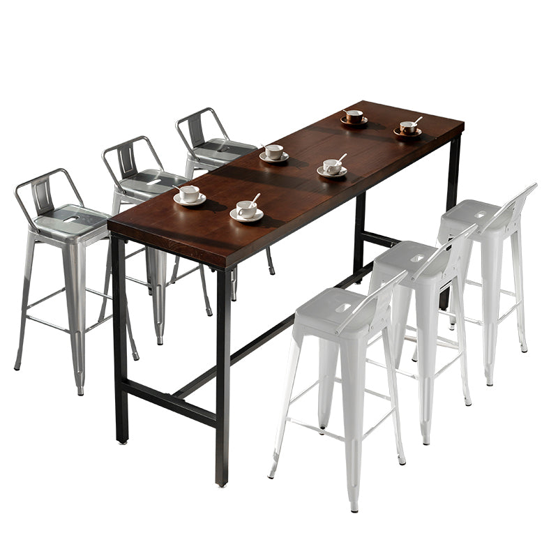 Modern Bar Height Table Solid Wood Bistro Bar Table for Patio Use