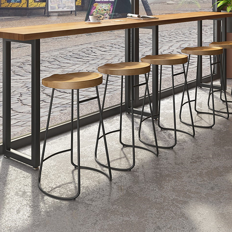 Industrial Style Bar Table Solid Wood Rectangle Bistro Bar Desk
