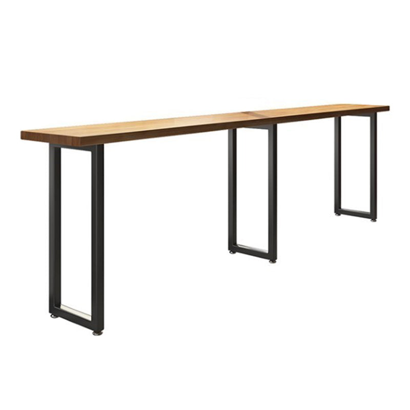 Industrial Style Bar Table Solid Wood Rectangle Bistro Bar Desk