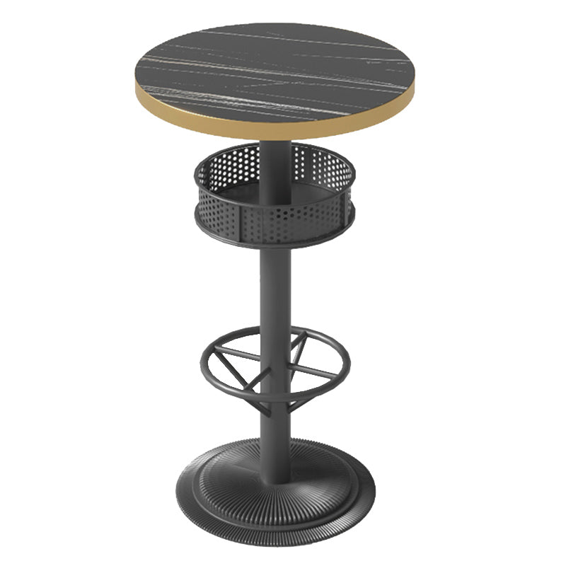 Industrial Style Bar Table Living Room Bistro Bar Desk with Storage