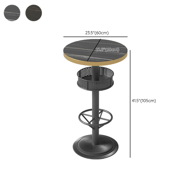 Industrial Style Bar Table Living Room Bistro Bar Desk with Storage