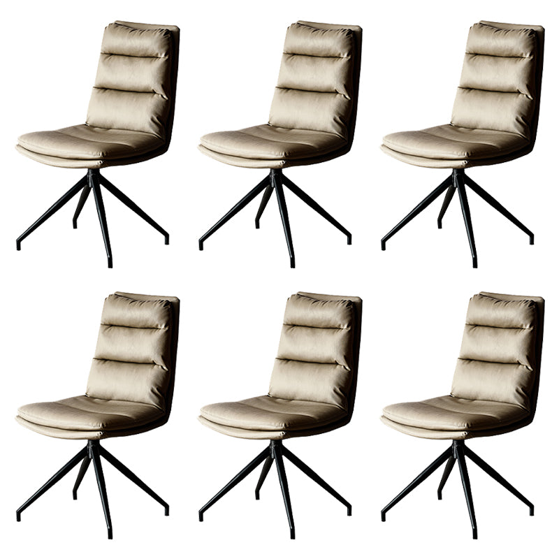 Contemporary No Arm Task Chair Leather Desk Chair for Office
