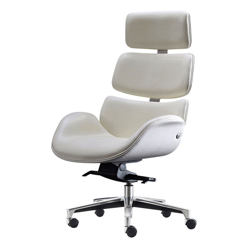 Contemporary Leather Managers Chair Height-adjustable Swivel Chair for Office