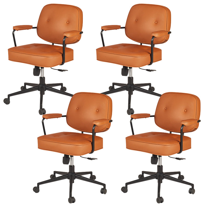 Contemporary Arms Included Task Chair Adjustable Seat Height Desk Chair for Office