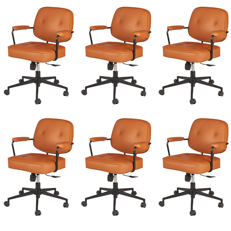 Contemporary Arms Included Task Chair Adjustable Seat Height Desk Chair for Office