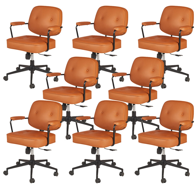 Contemporary Arms Included Task Chair Adjustable Seat Height Desk Chair for Office