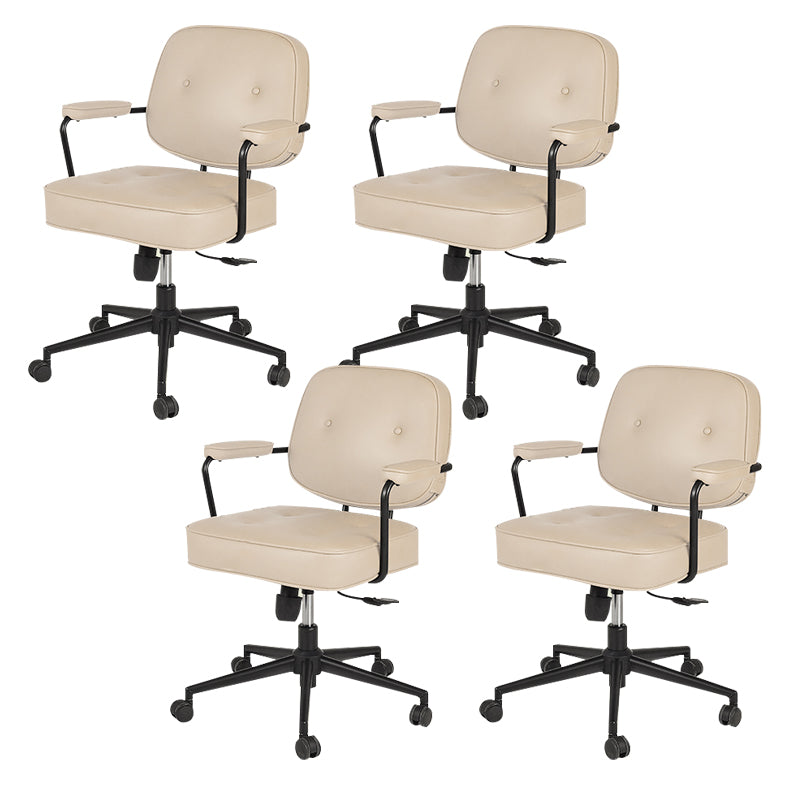 Contemporary Arms Included Task Chair Adjustable Seat Height Desk Chair for Office