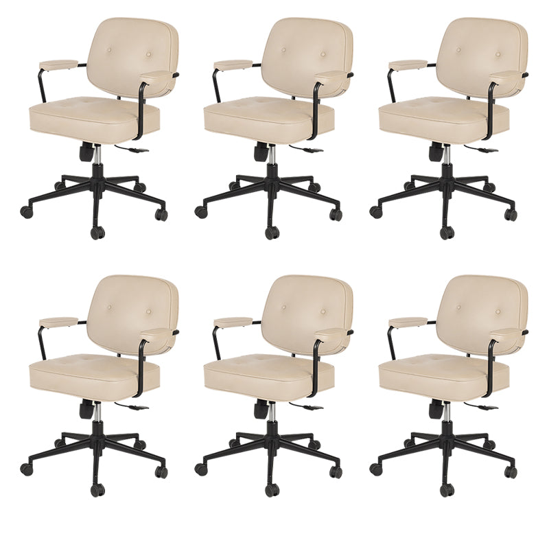 Contemporary Arms Included Task Chair Adjustable Seat Height Desk Chair for Office