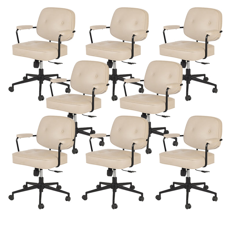 Contemporary Arms Included Task Chair Adjustable Seat Height Desk Chair for Office