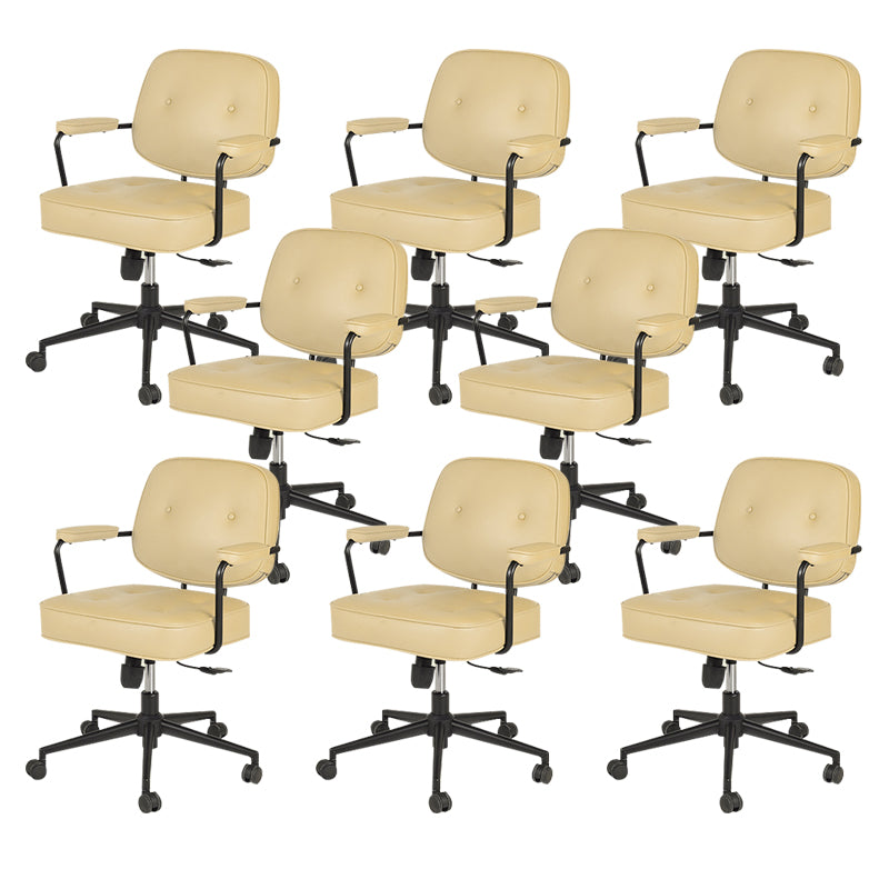 Contemporary Arms Included Task Chair Adjustable Seat Height Desk Chair for Office