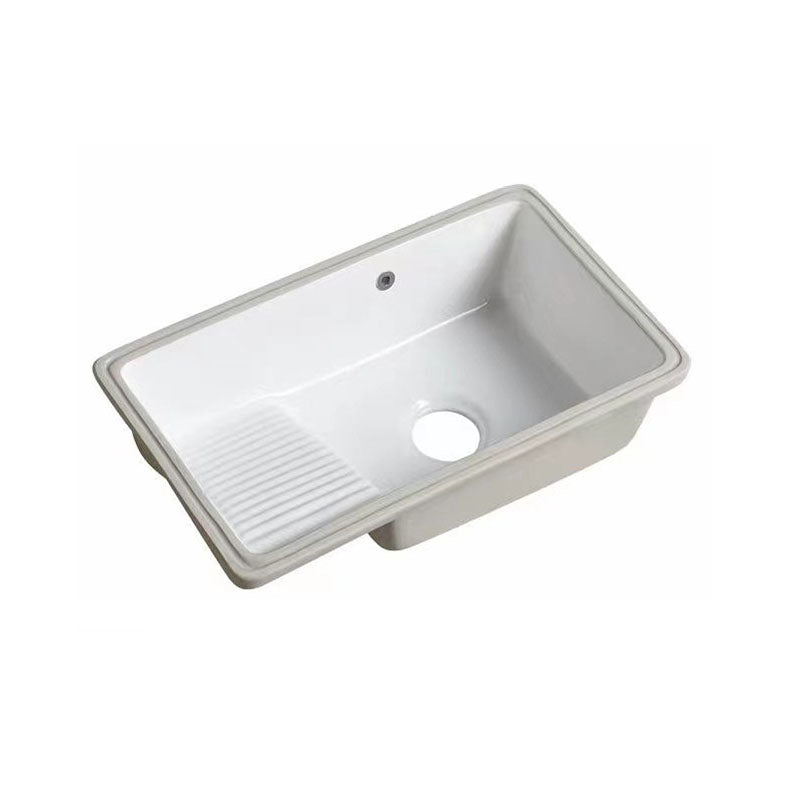 Modern Bathroom Sink Porcelain Bathroom Sink with Rectangular Shape(Not Included Faucets)