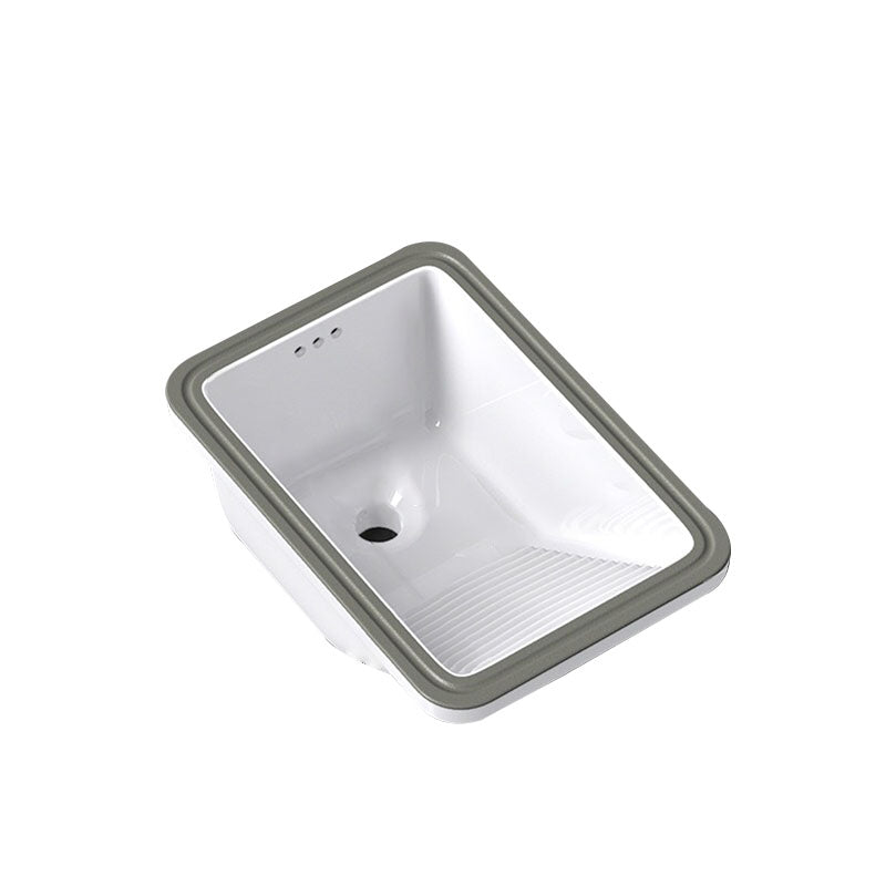 Modern Bathroom Sink Porcelain Bathroom Sink with Rectangular Shape(Not Included Faucets)