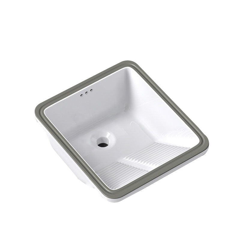 Modern Bathroom Sink Porcelain Bathroom Sink with Rectangular Shape(Not Included Faucets)