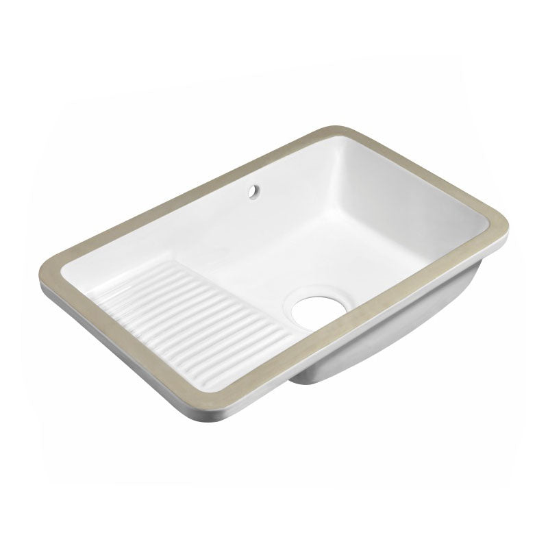Modern Bathroom Sink Porcelain Bathroom Sink with Rectangular Shape(Not Included Faucets)